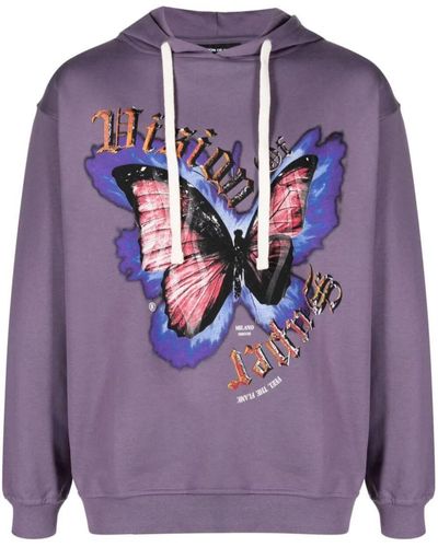 Hoodie - Light pink/butterfly - Men