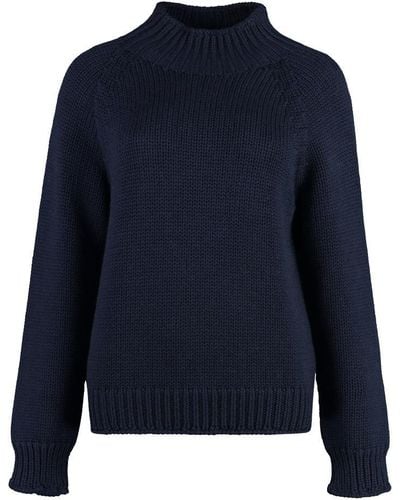 Fabiana Filippi Wool Turtleneck Sweater - Blue