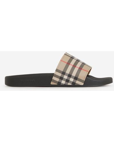 Burberry Vintage Check Sandals - White