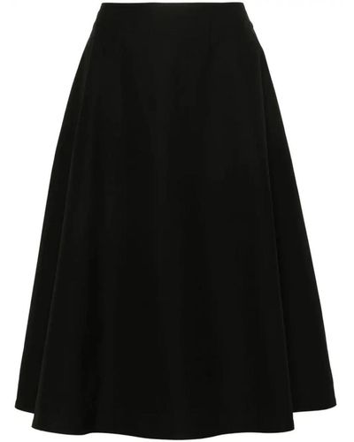 Bottega Veneta Flared Midi Skirt - Black