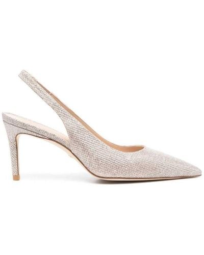 Stuart Weitzman Stuart 75mm Slingback Pump - White