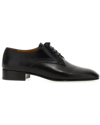 The Row Kay Oxford Derbies Shoes - Black
