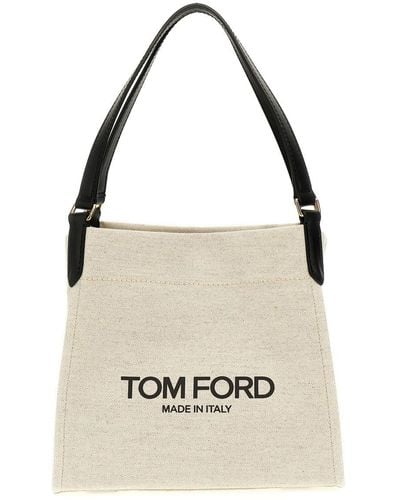 Tom Ford 'amalfi Medium' Shopping Bag - Natural