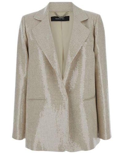FEDERICA TOSI Blazer With Sequins - Grey