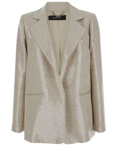 FEDERICA TOSI Blazer With Sequins - Gray