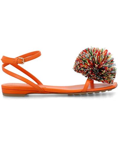 Bottega Veneta Adam Flat Sandal - Orange