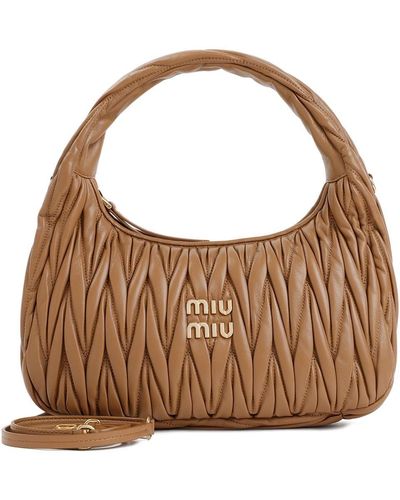 Miu Miu Matelassè Wander Shoulder Bag Unica - Brown