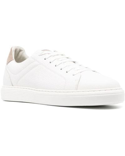 Brunello Cucinelli Sneakers With Inserts - White
