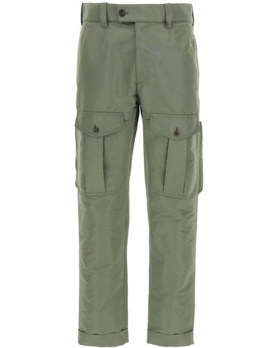 Alexander McQueen Polyfaille Cargo Trousers - Green