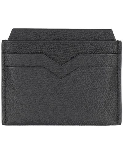 Valextra Leather Card Holder - Black