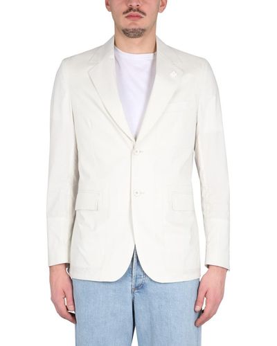 Lardini Single-breasted Jacket - White