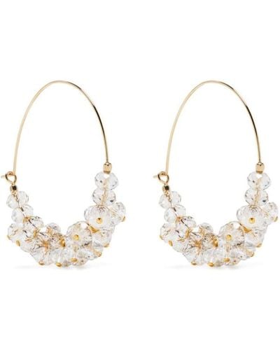 Isabel Marant Polly Crystal-embellished Hoop Earrings - Natural
