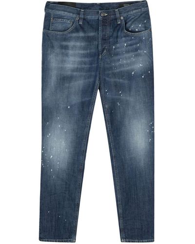 Dondup Brithon Jeans With Paint-Effect Print - Blue