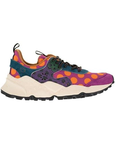 Flower Mountain Kotetsu - Trainers In Suede And Technical Fabric - Red