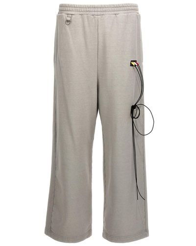 Doublet 'Rca Cable Embroidery' Sweatpants - Gray