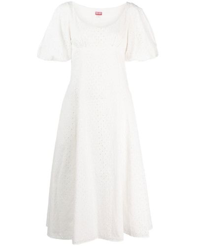 KENZO Cotton Midi Dress - White