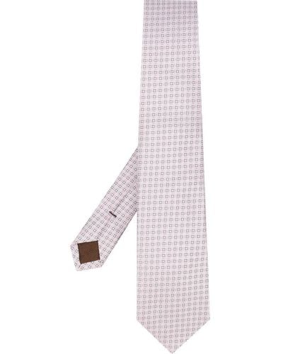 Church's Silk Standard Tie 8 Cm Fantasy Accessories - White