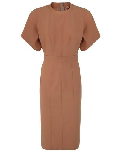 N°21 Midi Dresses: Round Neck Dress - Brown