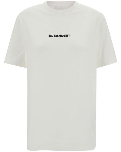 Jil Sander T-Shirt With Contrasting Logo Print - White