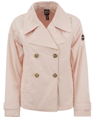 Colmar Double-breasted Blazer In Cotton Fabric - Pink