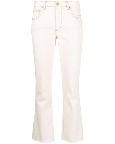 Fay Mid-Rise Jeans - White