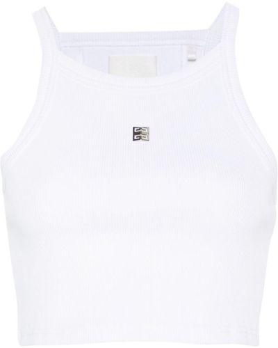Givenchy 4g Cropped Tank Top - White