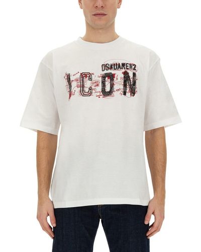 DSquared² T-Shirt With Print - White
