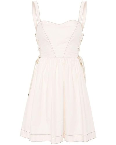 Pinko Dress With Ruched Details - Natural