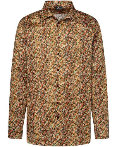 Etro Multicolour Cotton Shirt - Brown