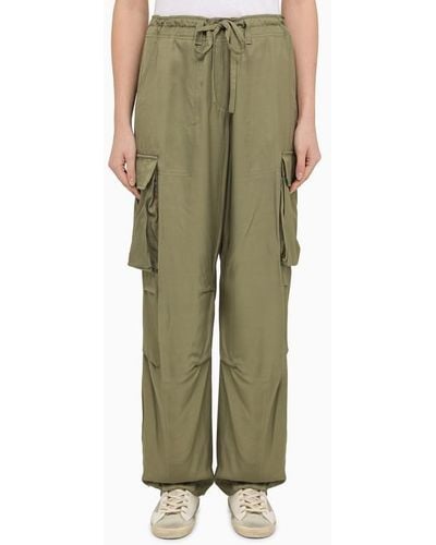 Golden Goose Military Viscose Cargo Trousers - Green