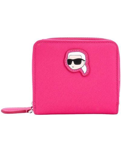 Karl Lagerfeld K/ikonik Logo-patch Wallet - Pink