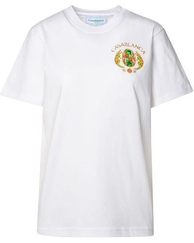 Casablancabrand 'Joyaux D'Afrique' Organic Cotton T-Shirt - White
