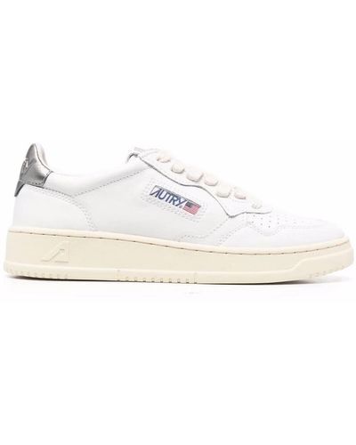 Autry Medialist Low Leather Trainers - White