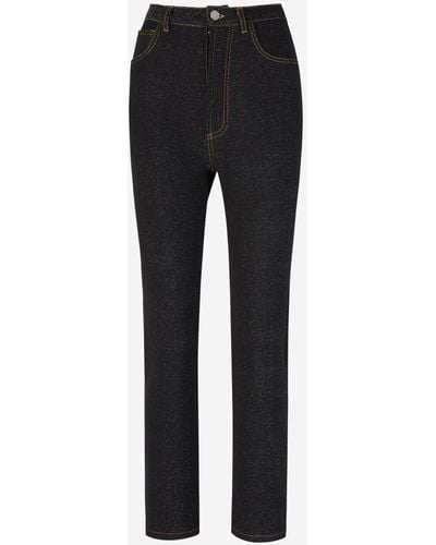 Alaïa Straight Cotton Jeans - Black