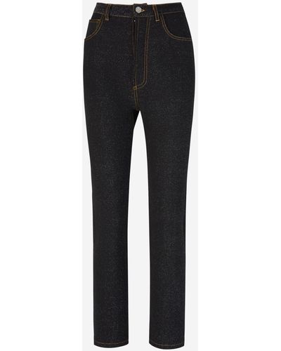 Alaïa Alaïa Straight Cotton Jeans - Black