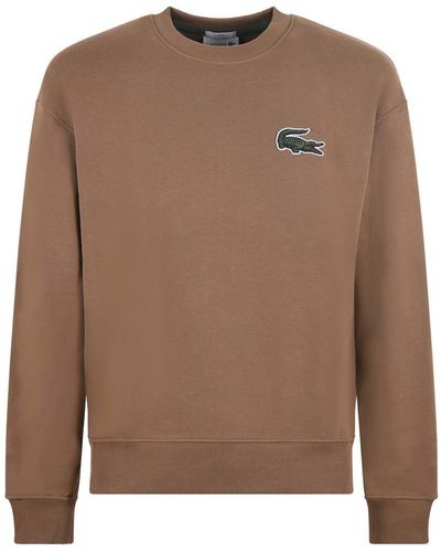 Lacoste Cotton Sweatshirt - Brown