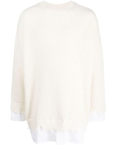 MM6 by Maison Martin Margiela Layered Sweater - White