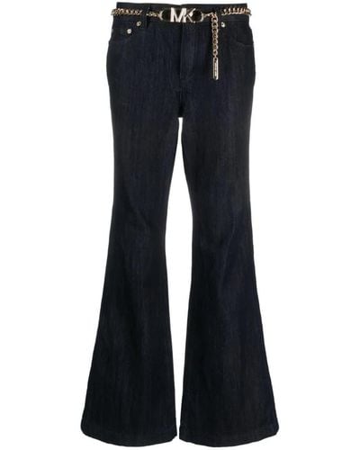 Michael Kors Mid-rise Flared Jeans - Blue