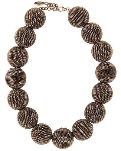Brunello Cucinelli Chunky Bead Embellished Necklace - Brown