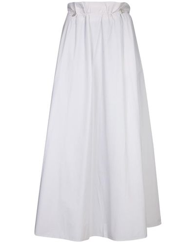 Herno Laminar White Midi Skirt