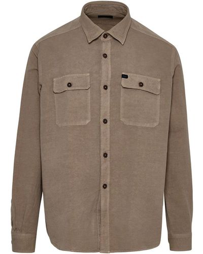 Fay Shirt With Pockets - Brown