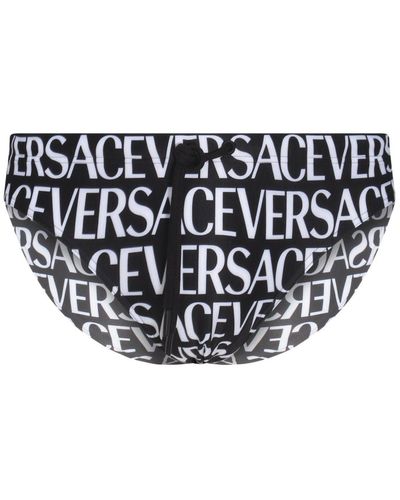Versace Black And White Swimmig Trunks