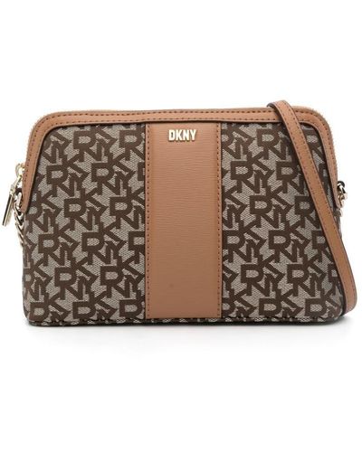 DKNY Paige Large Signature Satchel Bag, Brown $228 | forum.iktva.sa