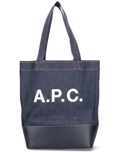 A.P.C. 'axelle' Tote Bag - Blue