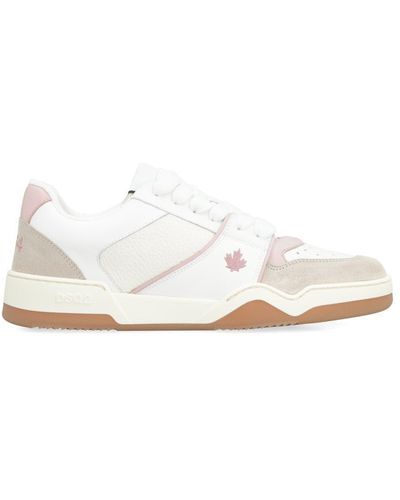 DSquared² Spiker Leather Low-top Sneakers - White