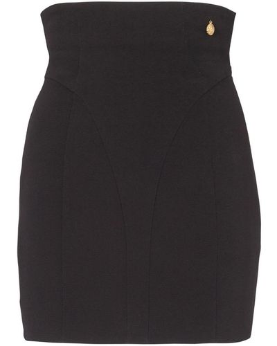 Balmain High-waisted And Form-fitting Viscose Miniskirt - Black