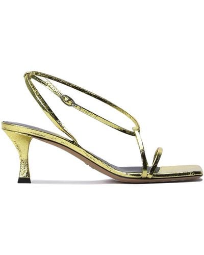 Proenza Schouler Square Strappy Sandals - Metallic