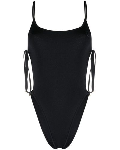 Blumarine Open Tie-side Swimsuit - Black