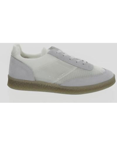 MM6 by Maison Martin Margiela Suede-trim Low-top Trainers - White