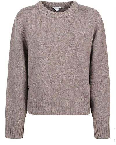 Bottega Veneta Knot Buttons Wool Sweater - Gray